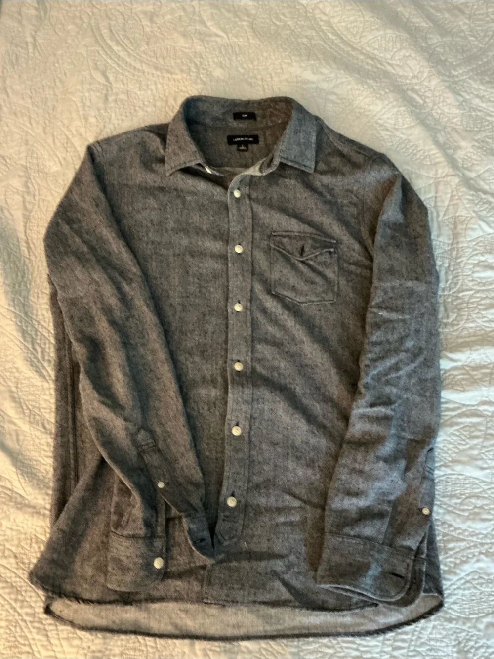 J. Crew Men’s Gray Heather Button-Down Shirt